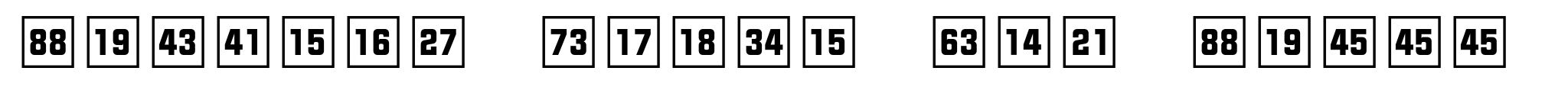 Numbers Style Two Numbers Style Two Square Positive image